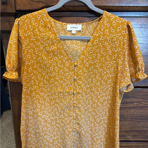 Bohme Golden Floral Blouse - Picture 1 of 3